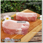 Pork Karbonat Has Luar SIRLOIN SKIN ON frozen Local Premium MINI ROAST 2" 5cm (price/pc 700g)